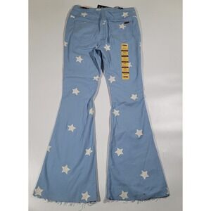Women's Rock&Roll Denim Flare Reversible Jeans Star Print 28x32 High Rise
